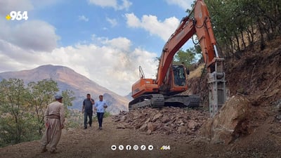 له‌ كوێستانه‌كانى چۆمان بۆ ‌یه‌كه‌مجار رێگایه‌ك بۆ جوتیاران دروست ده‌كرێت