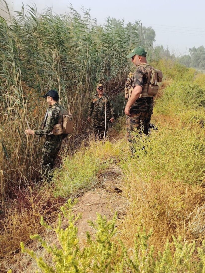 الحشد يحرق أوكاراً محتملة لداعش ويؤمن مناطق استراتيجية في كركوك