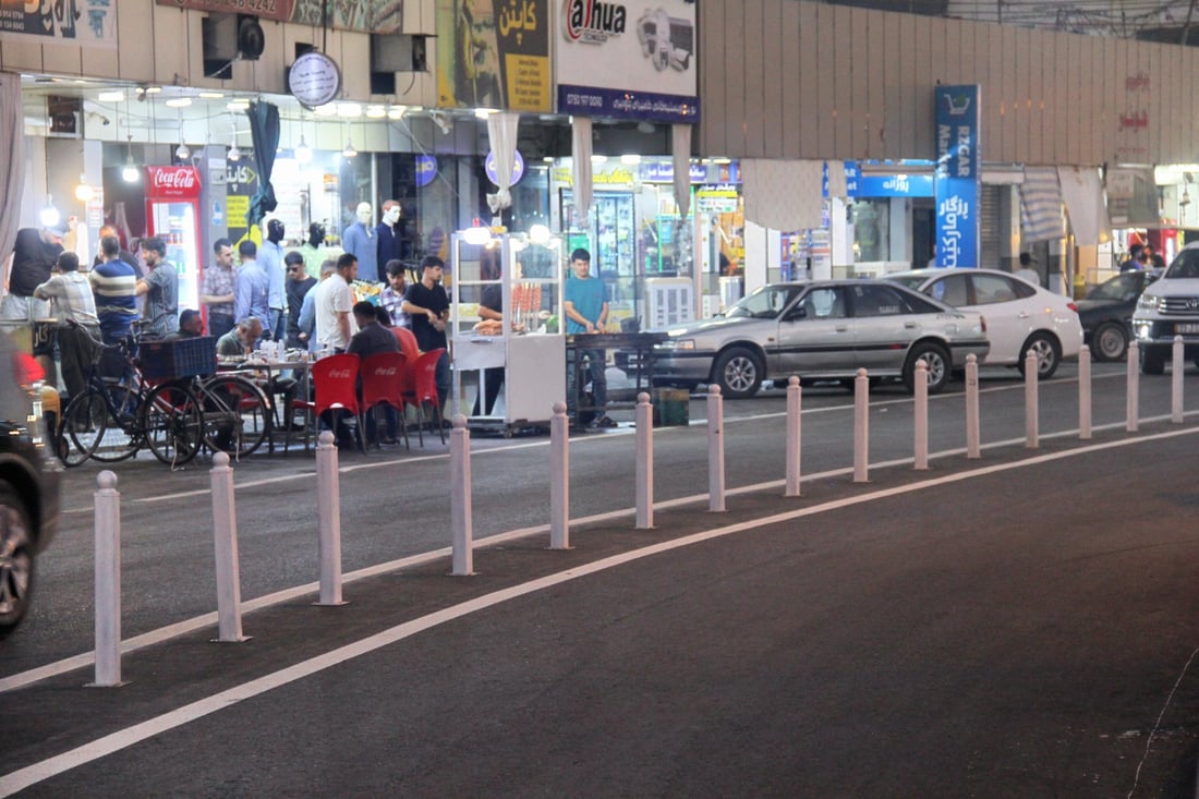 شه‌قامه‌ سەرەکییەکەی ناو بازاڕی چوارقوڕنه‌ ره‌نگ و رووی هاته‌وه‌به‌ر