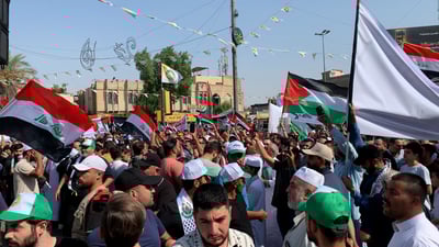 “ها خوتي ها”.. نساء ورجال قرب أبو حنيفة بعد مليونية الصدر لنصرة فلسطين