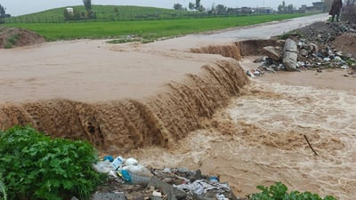 رێگەی نێوان کەردز و گومەگروی هەولێر دوای لافاو کرایەوە