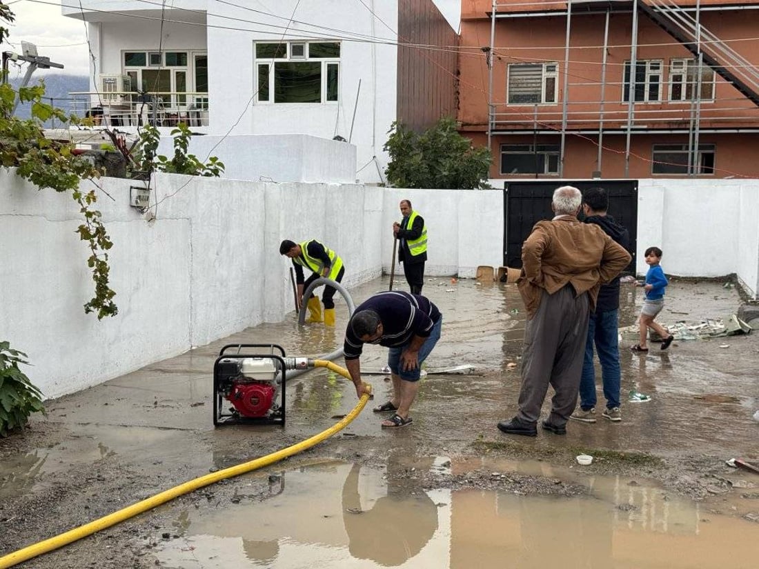 لە سۆران ئاو چووە ناو چەند ماڵێکەوە