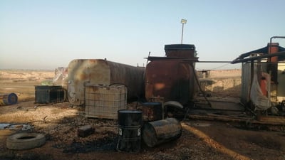 شرطة الطاقة تداهم وكراً لتهريب المشتقات النفطية في الديوانية