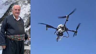 جوتیارە نموونەیەكەی كوردستان درۆنێكی بەكرێ گرتووە بۆ كارە كشتوكاڵییەكانی