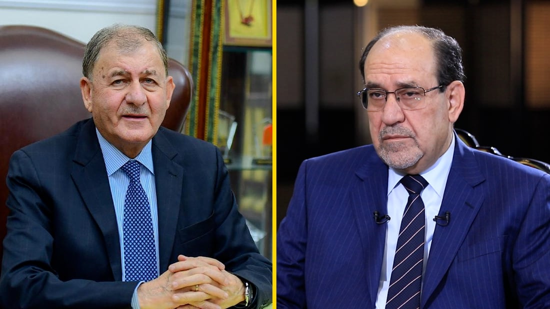 الرئيس رشيد يهنئ المالكي بمنصب أمين حزب الدعوة: ساهمتم في بناء النظام الديمقراطي