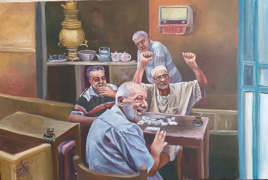 “بالدشداشة والعقال”.. ستيني بموهبة فطرية يُجسّد طبيعة الريف بلوحات عالمية