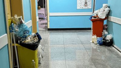 ماوەی سێ رۆژە سەرجەم نەخۆشخانەکانی هەڵەبجە پاکنەکراونەتەوە