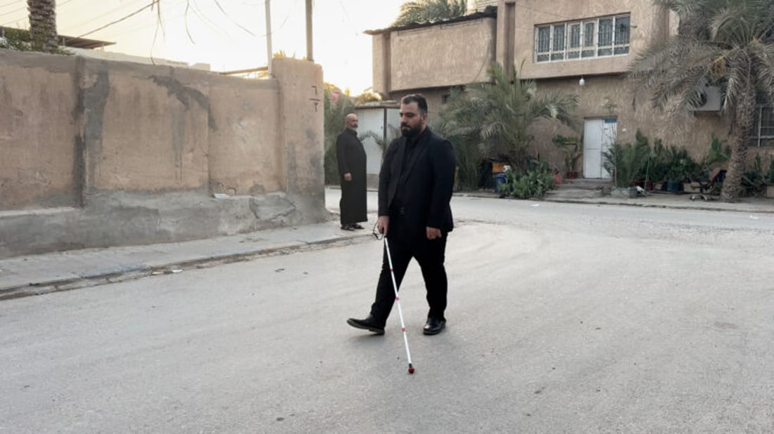 Najaf workshop led by blind workers produces affordable white canes