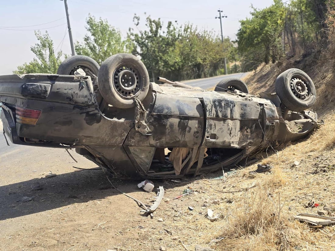 وەرگەڕانى ئۆتۆمبێلێک هەشت بریندارى لێکەوتەوە