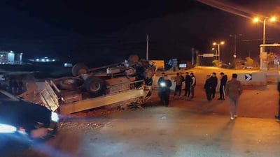 بارهەڵگرێک لە دەربەندیخان وەرگەڕا و شۆفێرەکەی بە سەختی بریندارە