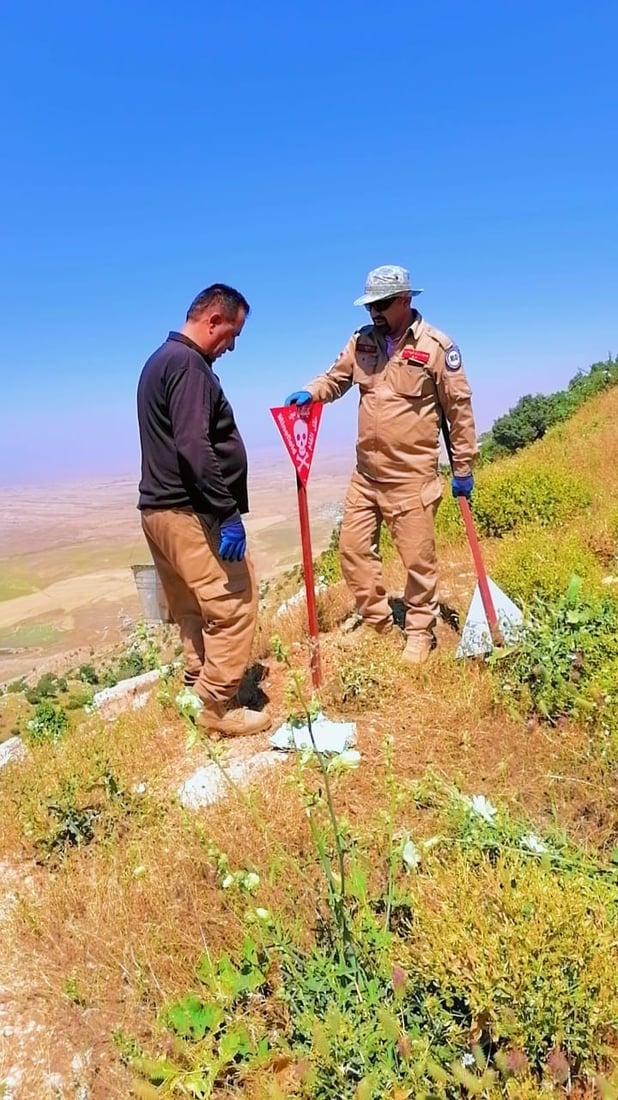له‌ چیای مه‌قلوب تابلۆى هۆشیارى مین و ته‌قه‌مه‌نى چه‌قێندران