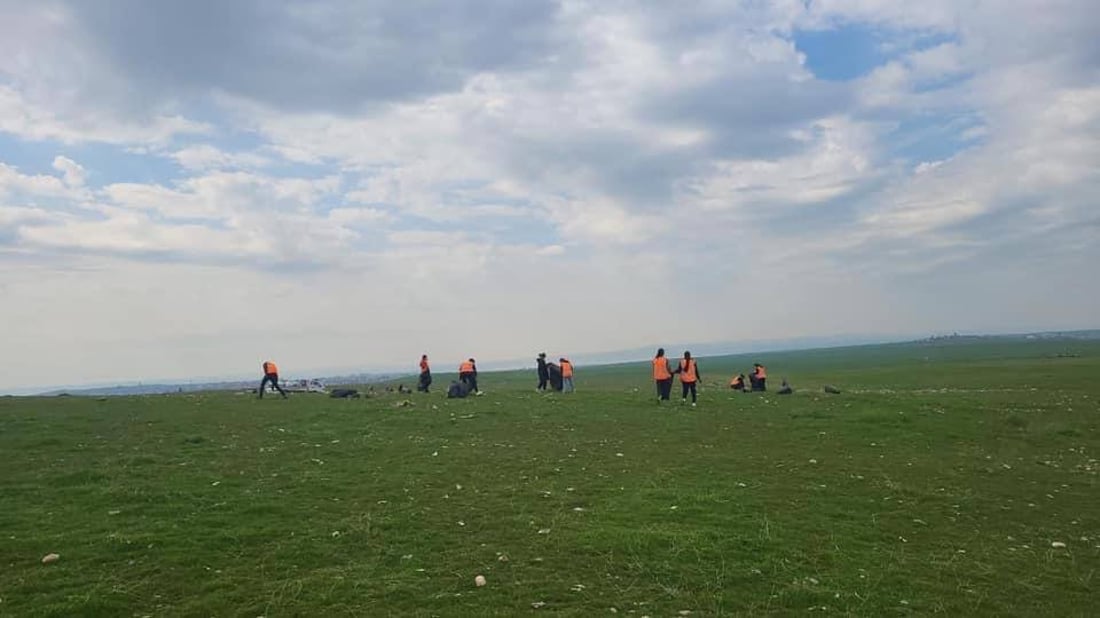 کچە خۆبەخشەکان ناحیەی خانکێیان خاوێن کردەوە