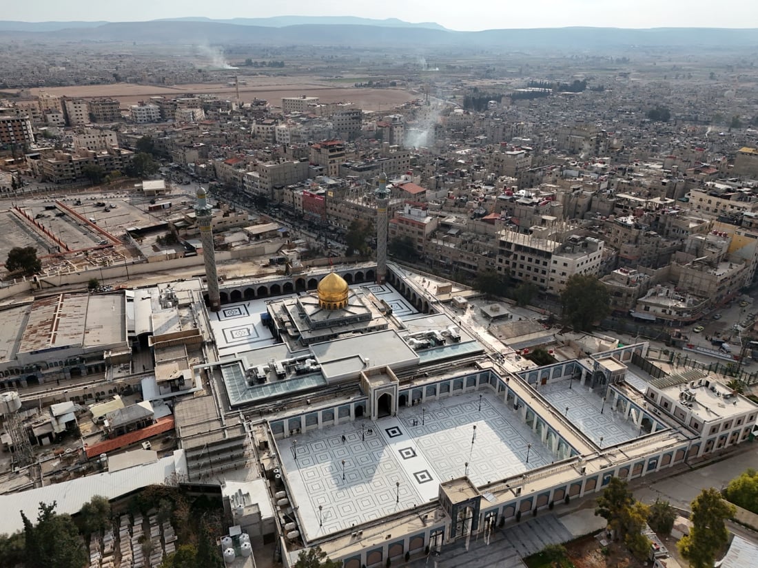 صورة حديثة لمرقد السيدة زينب جنوب العاصمة دمشق - AFP