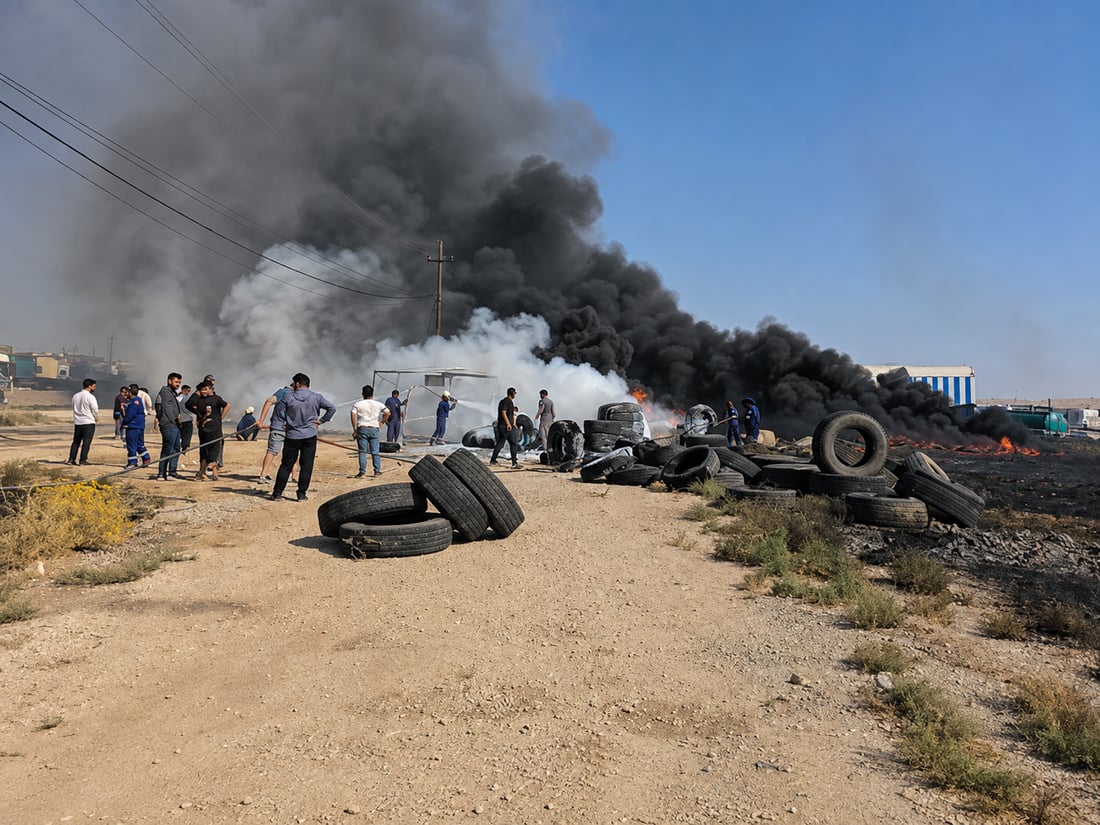 ئاگر لە پوش و پاوان کەوتەوە و دوکانێکی پەنچەرچی بەخۆیەوە سووتاند
