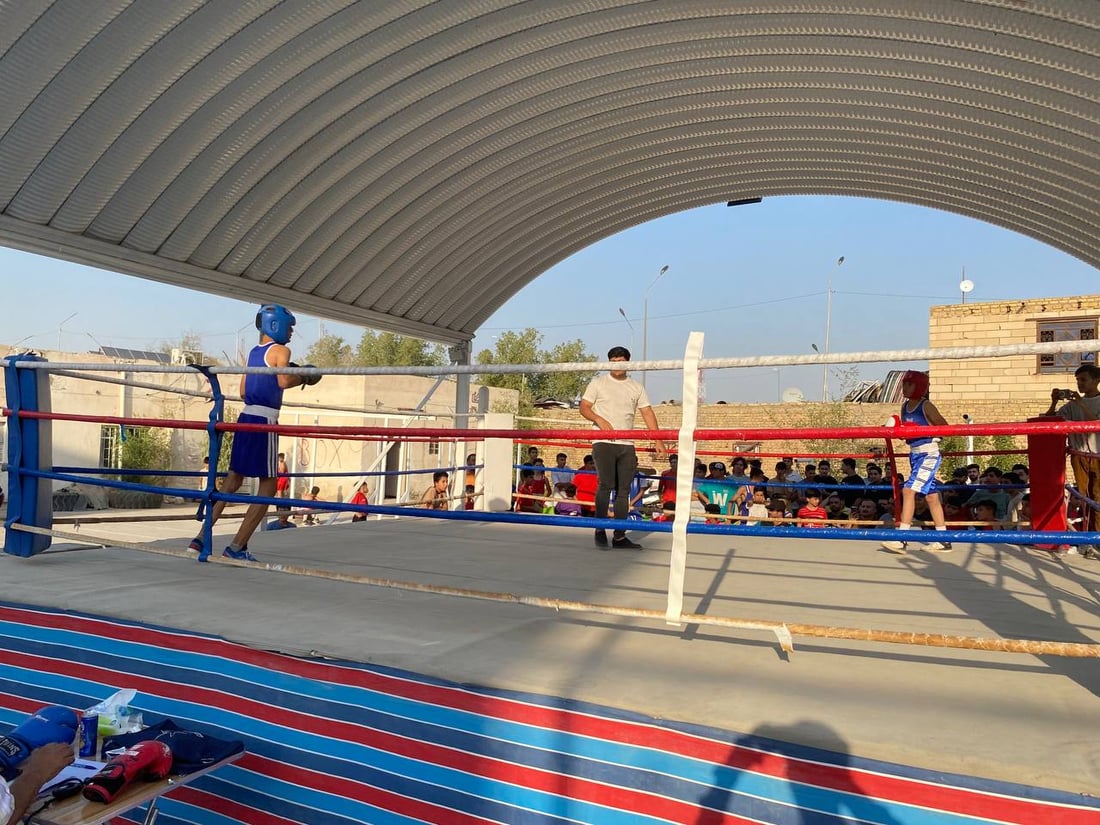 نزالات مشتعلة بين أشبال الحشد وذي قار في بطولة للملاكمة (صور)