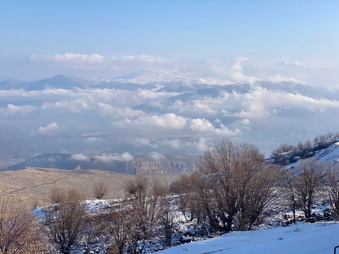 صور: جبل كورك في أربيل يكتسي بالثلوج