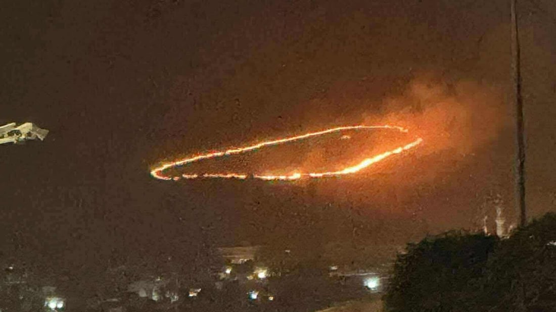 ئاگرێک لە شاخى وێڵەدەر کەوتەوە