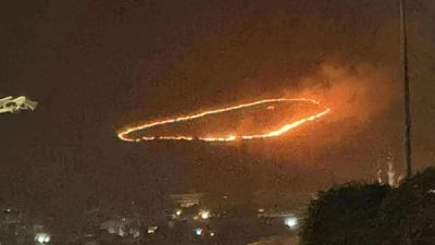 ئاگرێک لە شاخى وێڵەدەر کەوتەوە