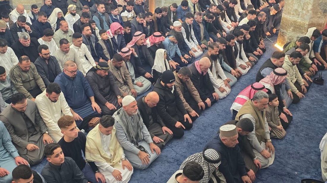 جامع النوري الكبير في الموصل يقيم أول صلاة عيد بعد إعادة إعماره