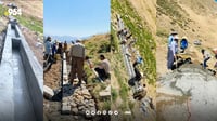 شباب دهوك يبنون خزانات مياه على سفح جبل كاروخ لإنقاذ ال...