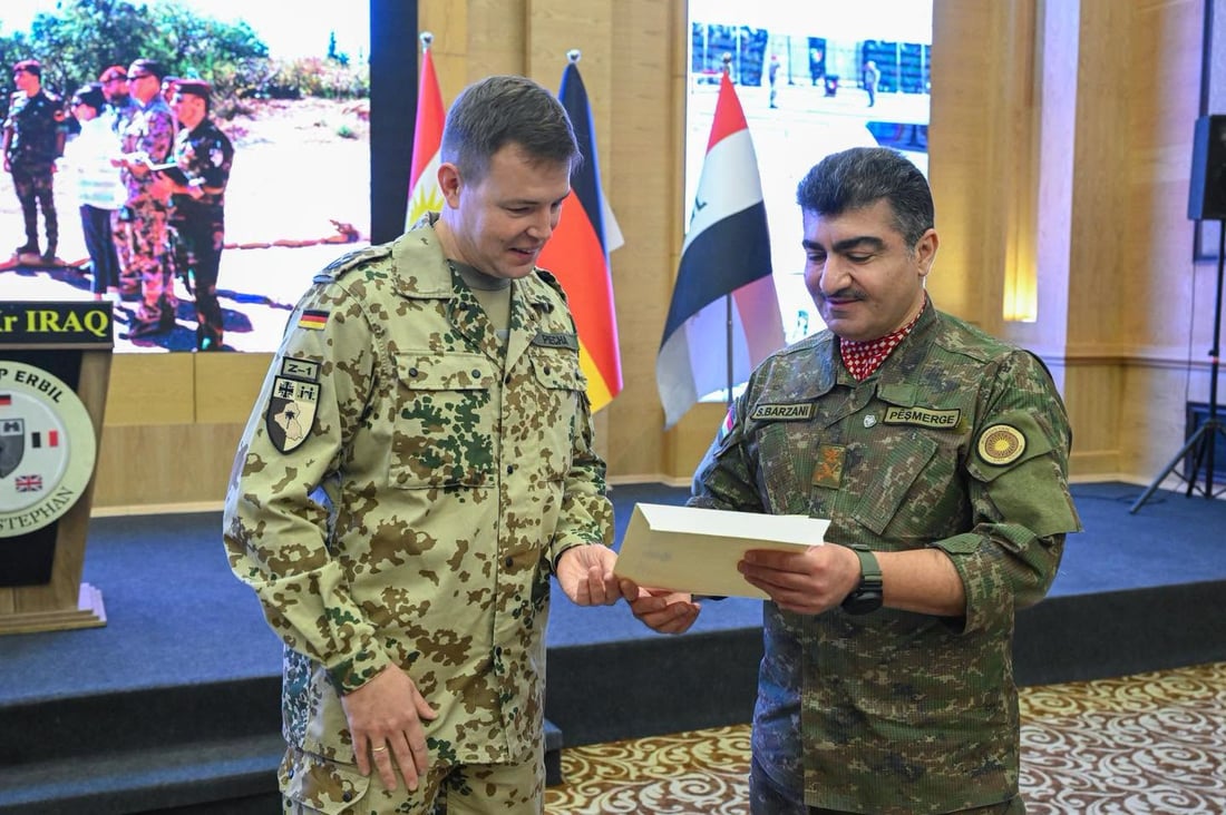صور: العسكر الألمان يختتمون مهامهم في كردستان والبيشمركة تودعهم