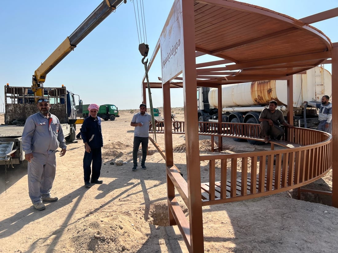 صور: الجبل الوحيد على حدود العراق والكويت يحظى بمصطبات لاستراحة السواح