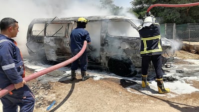 مینی پاسێک لە کەلار ئاگری گرت