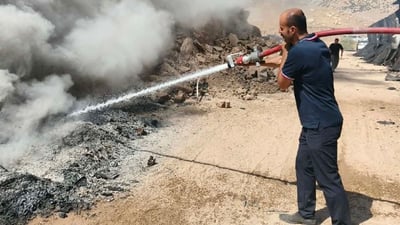 ئاگر لە دەواجینێک کەوتەوە و 32 هەزار جوچکە سووتان