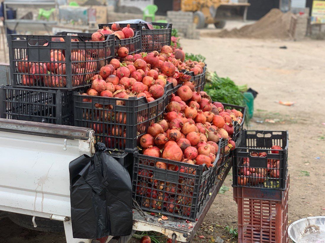 البيع مباشر على جانبي “عوينات”.. رمان عقرة وصل ربيعة والكيلو بـ 500 (صور)