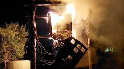 لە دەربەندیخان محاویلەیەکی کارەبا گڕیگرت و سووتا