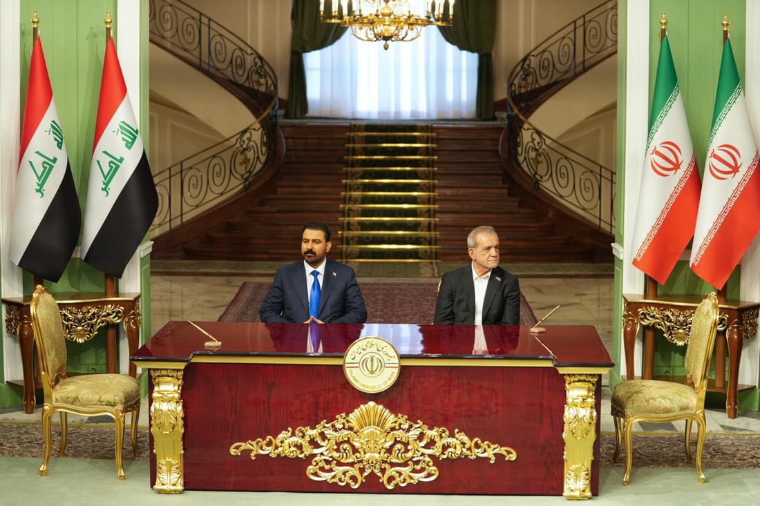 الزيدي وبزشكيان يرعيان توقيع 4 اتفاقيات لتعزيز التعاون بين بغداد وطهران