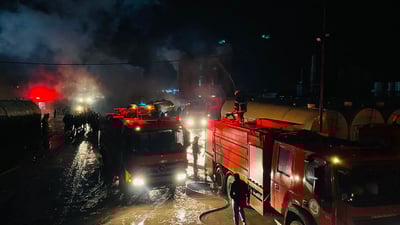 ئاگرەکەی پاڵاوگەی مەتینی رێگای گوێڕ کۆنتڕۆڵکرا