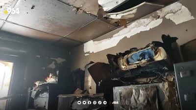 صور: إخماد حريق مستشفى الولادة في دهوك دون إصابات
