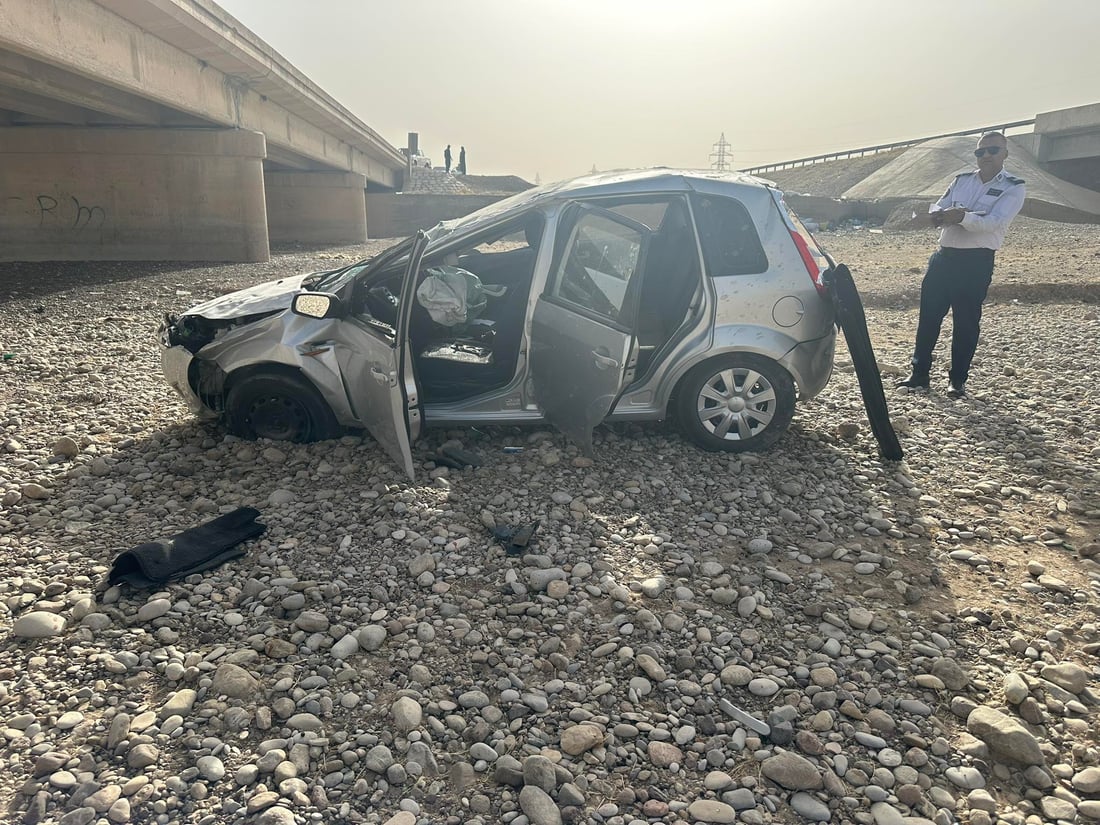 شۆفێرەکەى گیانى لەدەستدا؛ ئۆتۆمبێلێک لە پردێک کەوتە خوارەوە