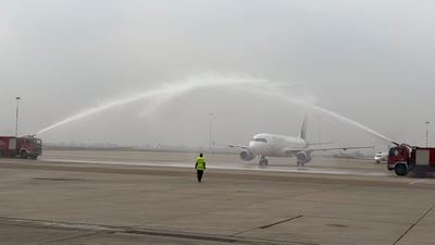 صور: بغداد تستقبل أول طائرة أوروبية بعد 35 عاماً من الانقطاع