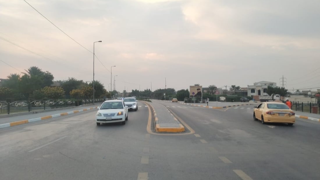 صور: 1500 شجرة ألبيزيا وداودونيا على طول شارع الضغط وسط بغداد