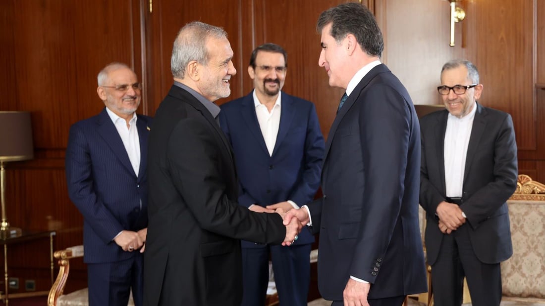 نيجيرفان بارزاني لمسعود بزشكيان: مرتاحون لمستوى العلاقات ونريد تعزيزها اقتصادياً