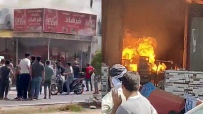 بتڵی غاز خواردنگەیەکی سووتاند