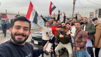 شباب الموصل ينطلقون بقافلة من 30 سيارة لدعم بطولة البصرة (صور)
