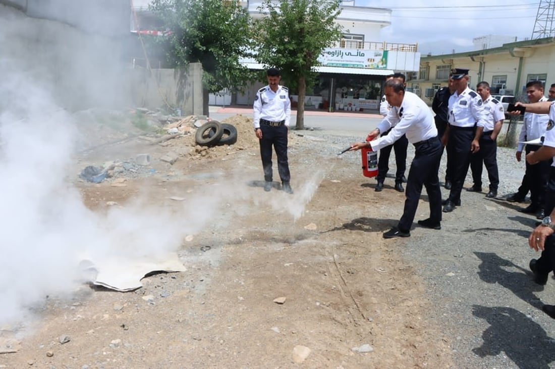 كارمەندانی هاتوچۆی پشدەر فێری ئاگركوژاندنەوە دەكرێن