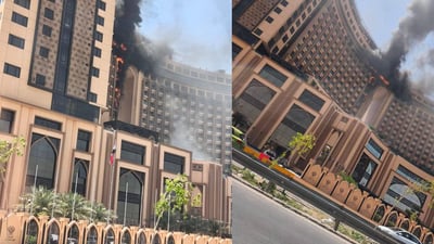 ئاگرێکی گەورە لە هۆتێلە بەناوبانگەکەی بەغدا کەوتەوە