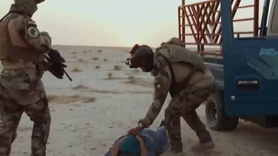 فيديو من الجو يظهر لحظة اصطياد جهاز مكافحة الإرهاب والأسايش “أبو بخاري” حياً