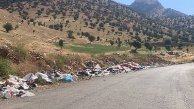 گوندەکانی دۆڵی ئاڵانە به‌ده‌ست زبڵ و خاشاکی ماڵەکان گرفتارن