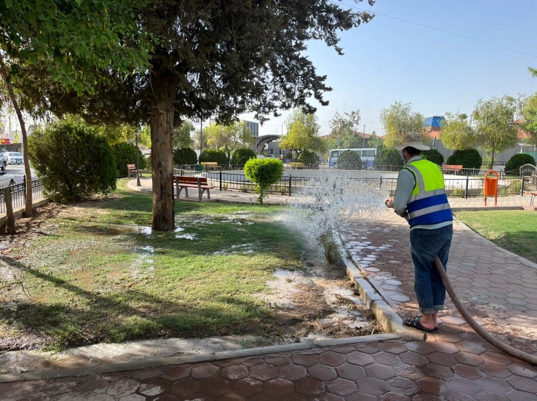 باخچه‌ و پاركه‌كانى هه‌ولێر چۆن و به‌چی ئاو ده‌درێن؟
