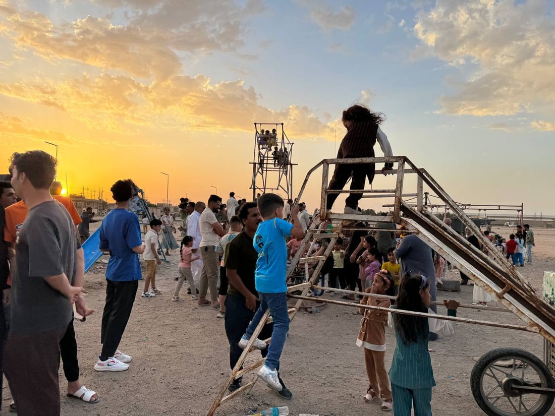 فيديو: في خور الزبير ميناء ومصانع ولا مدينة للألعاب.. الترفيه بقي بالدولاب القديم