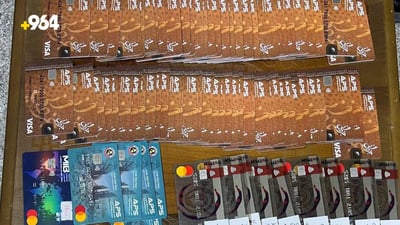 Iraqi border authorities arrest two individuals with 97 international Visa and Master cards