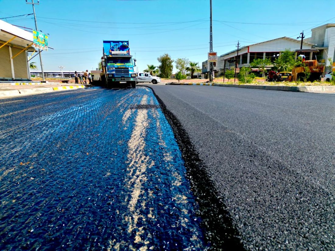 صور من كركوك: تبليط أهم شوارع الواسطي.. وطرق الريف وصلت إلى 97% لأول مرة