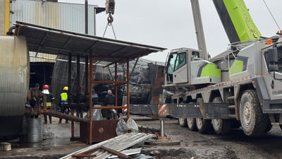 تەرمى دوو کرێکارەکەى رێگاى گوێر بەهۆى ئاگرەوە زیانیان بەرکەوتووە