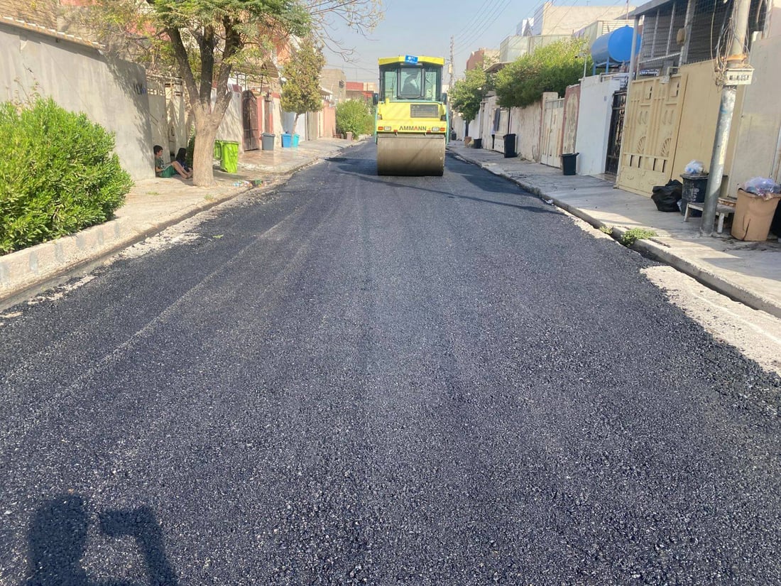 قیرتاوکردن و چاککردنەوەی چەندین شەقام لە گەڕەکەکان ئەنجامدرا