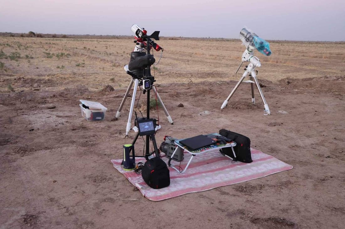 مخيم فلكي في واسط يرصد احتراق النيازك ووكالة ناسا تنشر إبداعات العراقيين (صور)